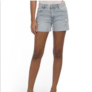 AVEC LES FILLES LONG DENIM SHORTS